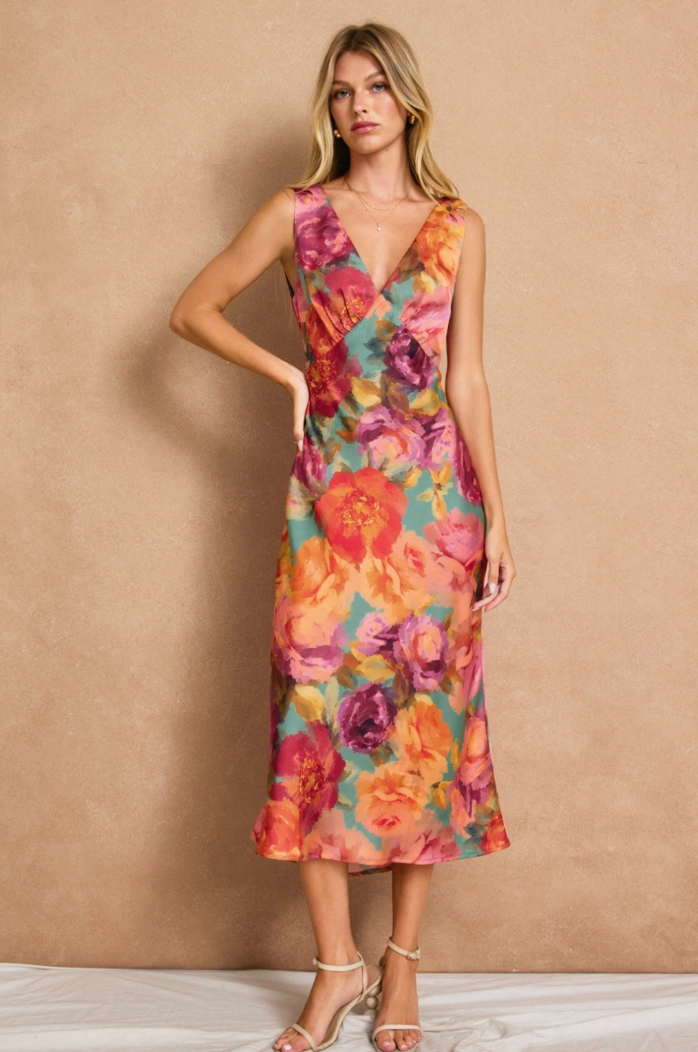 Parisian Floral Maxi Tank Dress - Image 2