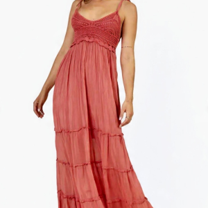Delicate Crochet & Silk Dress